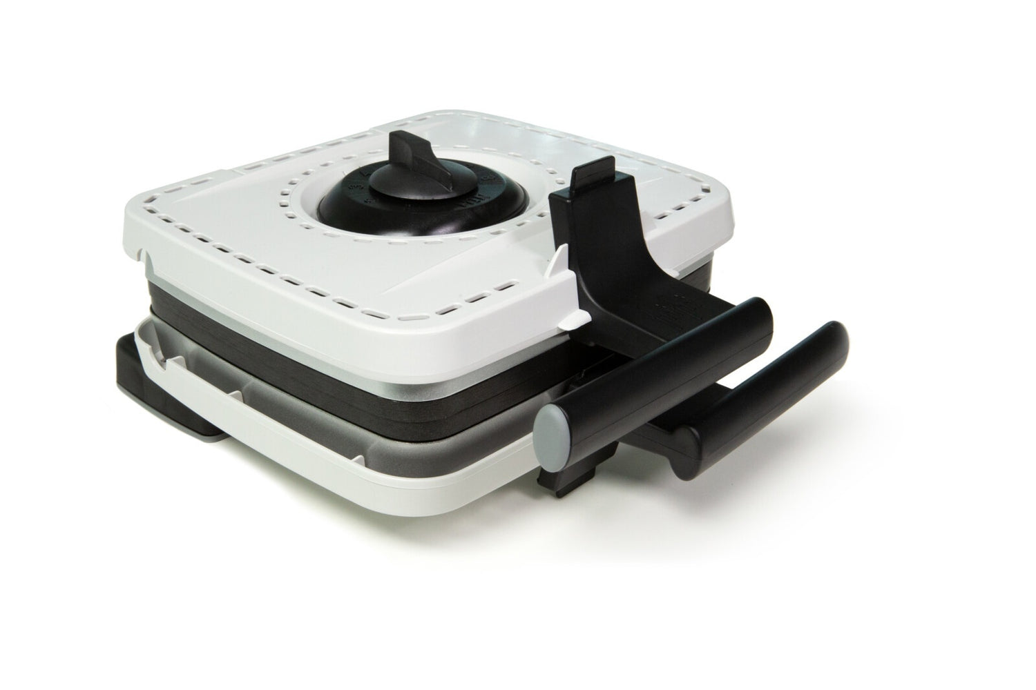 Gaufrier blanc et noir.