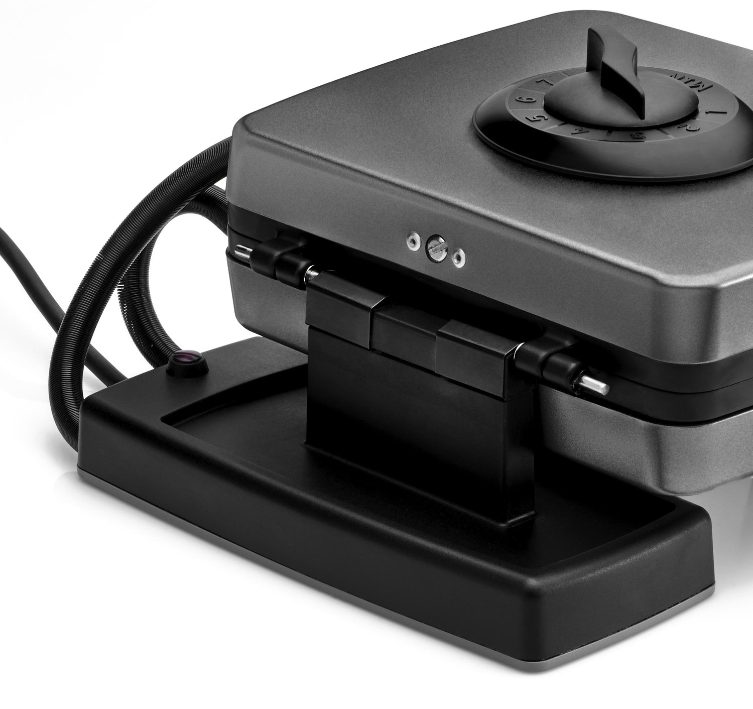 Gaufrier gris et noir.