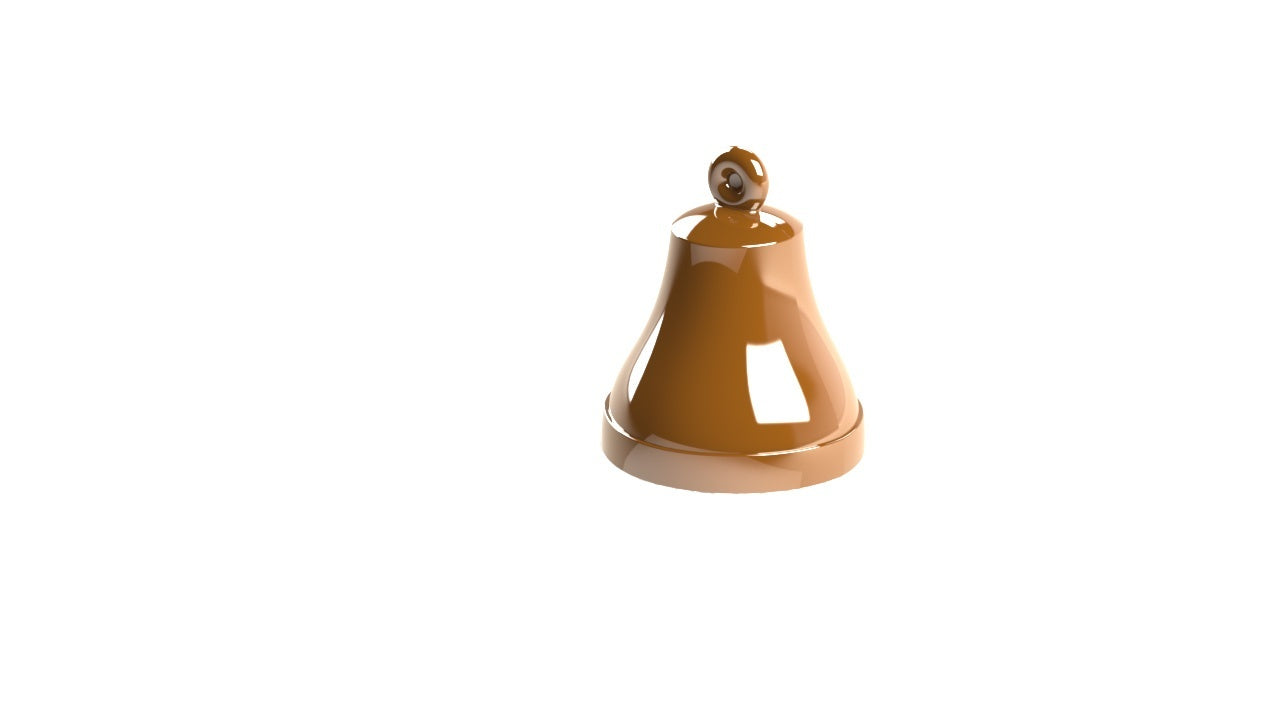 Cloche brillante marron.