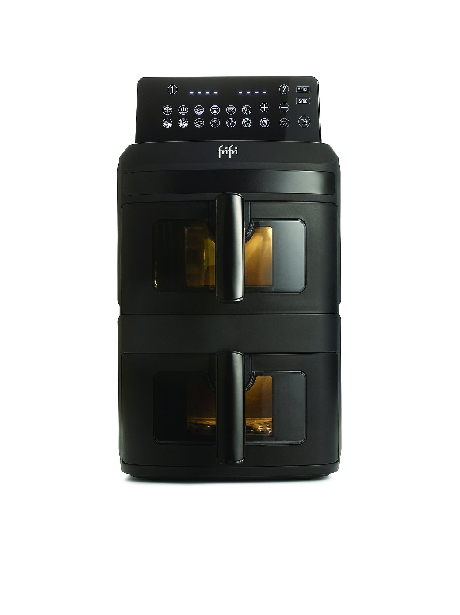 Friteuse à air double noire.