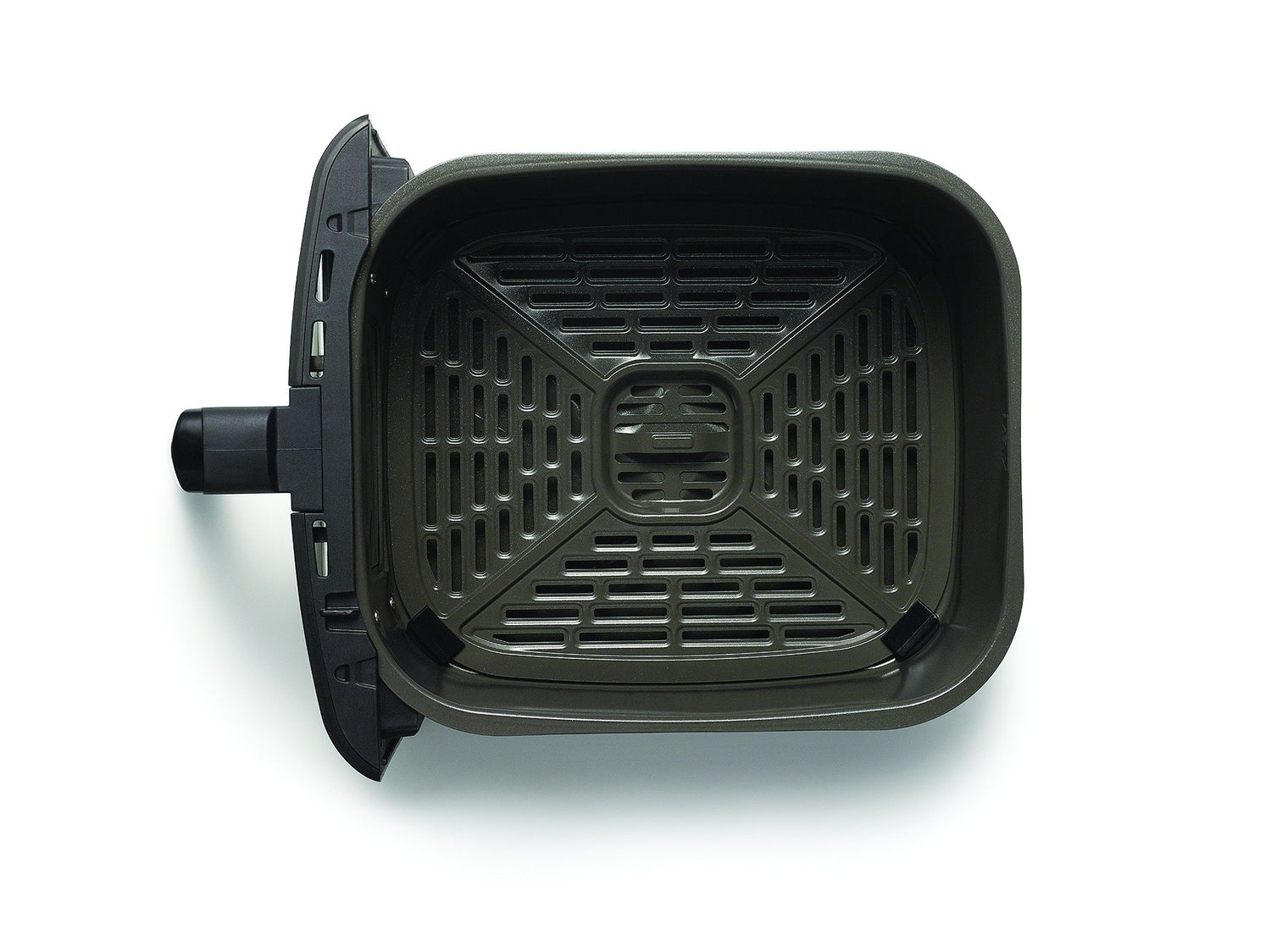 Panier de friteuse à air noir.