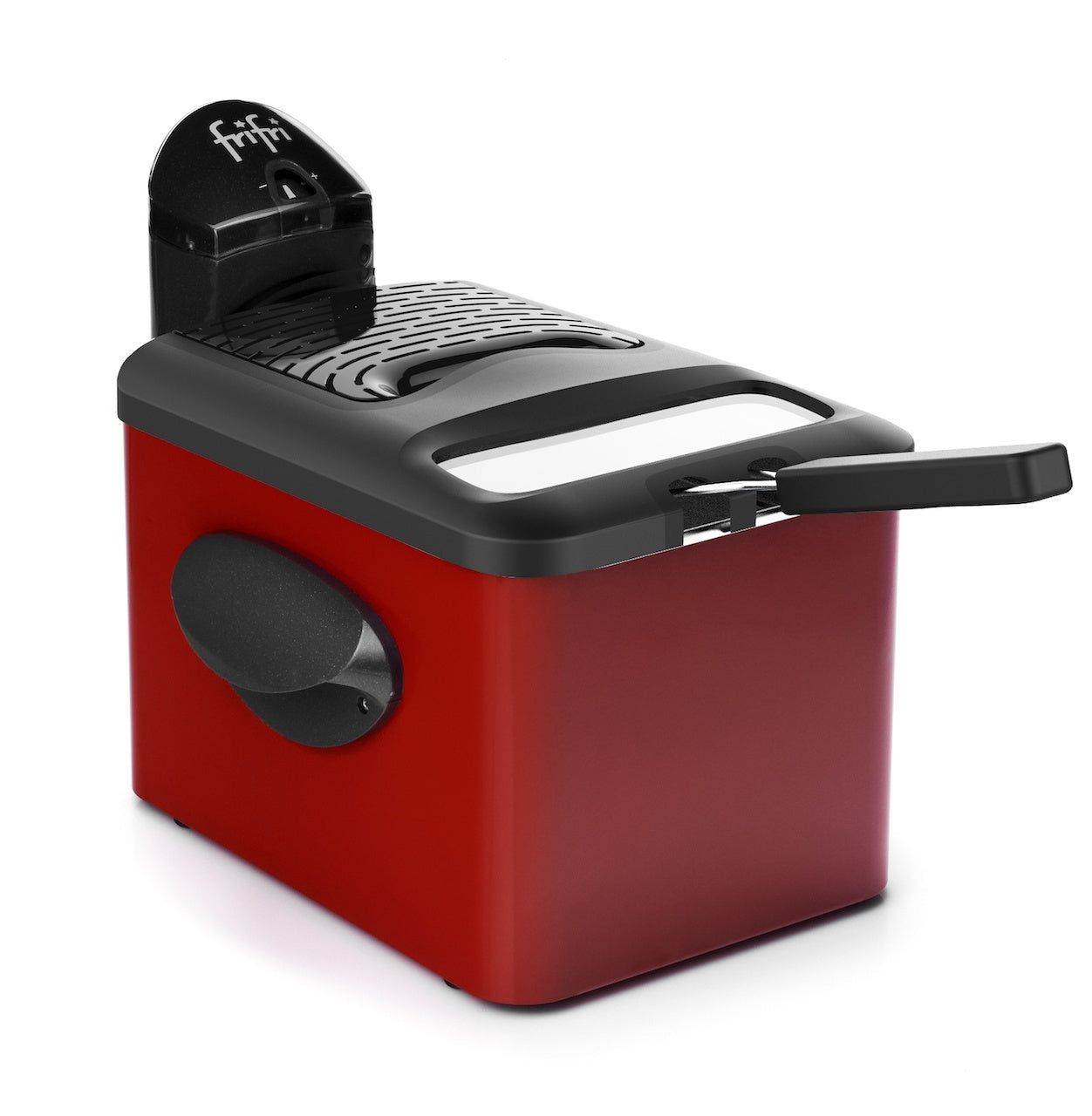Friteuse rouge et noire.