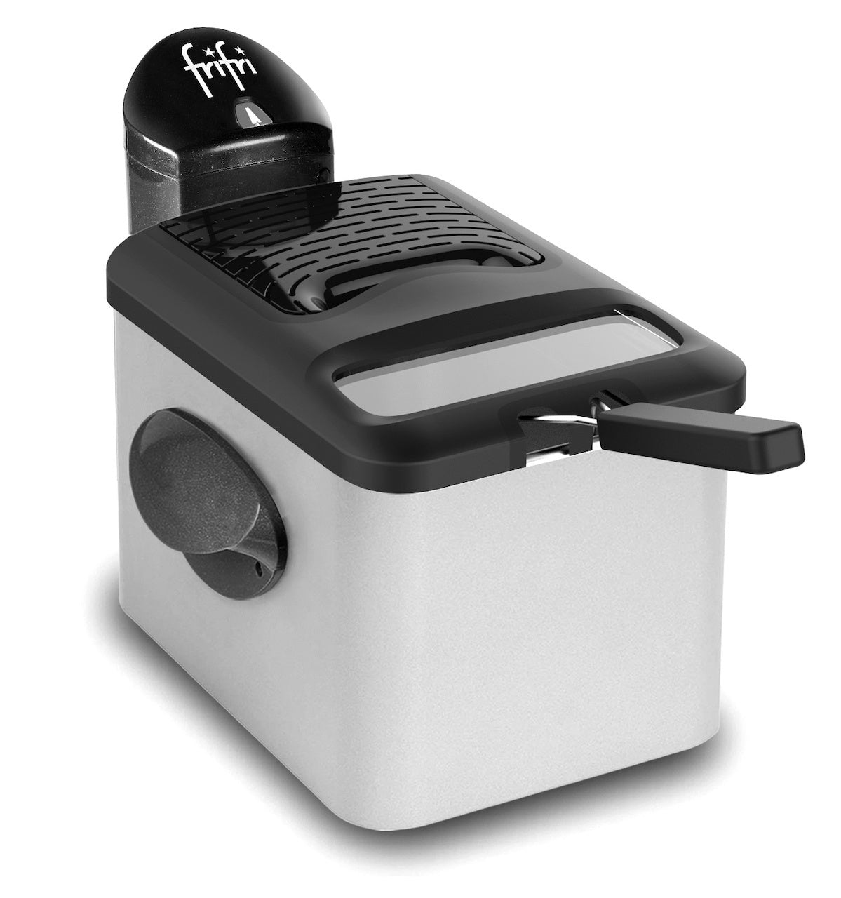 Friteuse électrique blanche et noire.