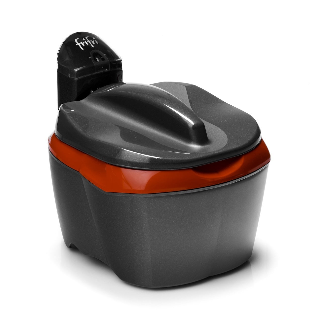 Friteuse gris et orange.