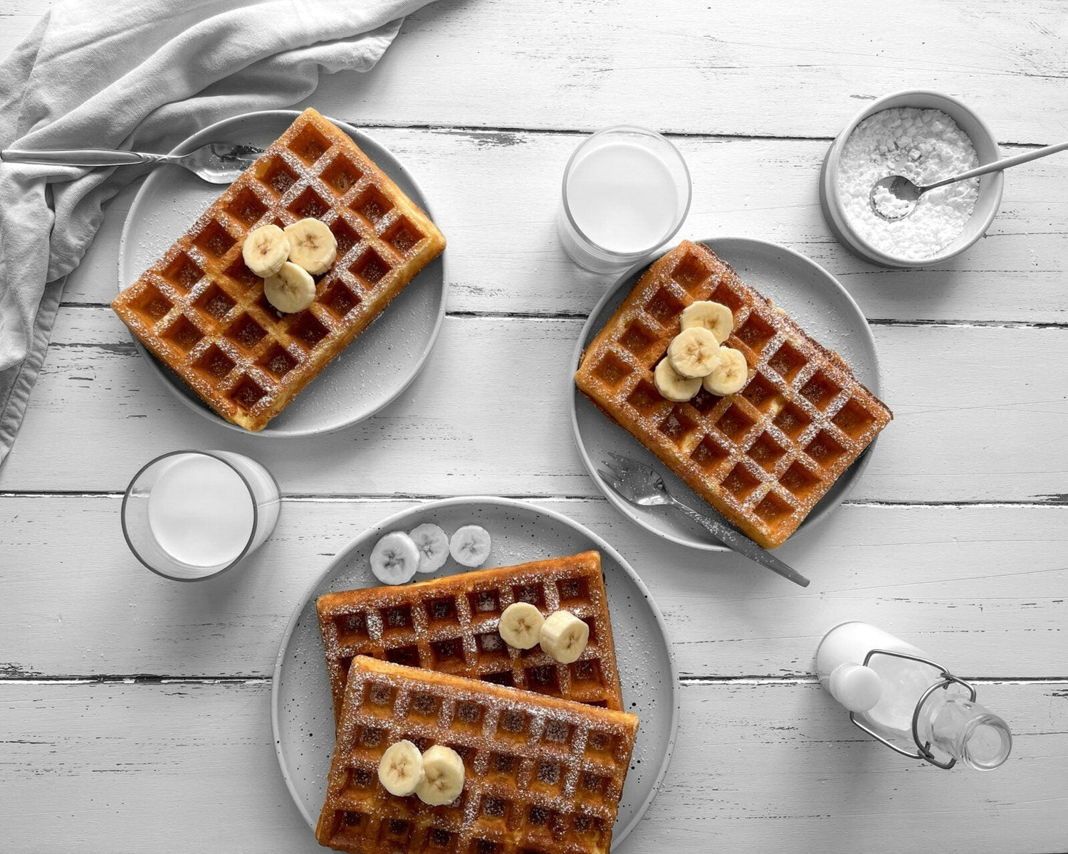 Gaufre sur une table