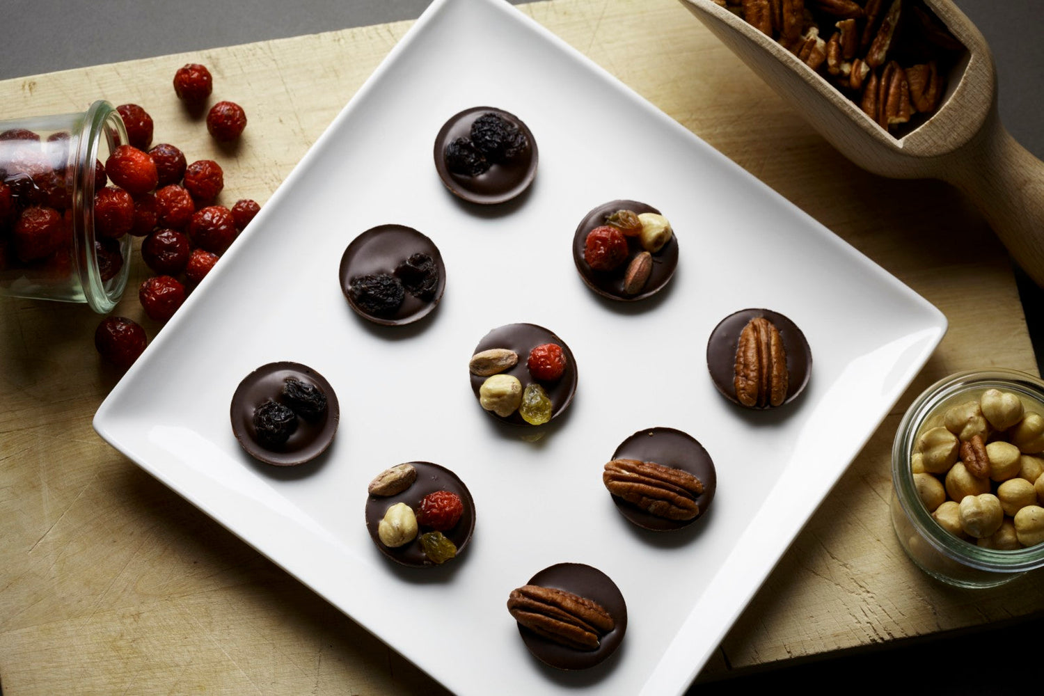 Mendiants de chocolat