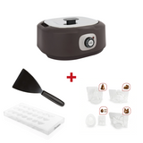 Le pack : Le chocolat dans toute sa splendeur comprend une machine à fondre le chocolat avec couvercle et cadran, une spatule noire, un plateau transparent pour les moules à pralines, ainsi que trois moules transparents - idéaux pour tempérer le chocolat et créer de magnifiques chocolats maison.