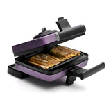 Grille-sandwich violet avec deux sandwichs.
