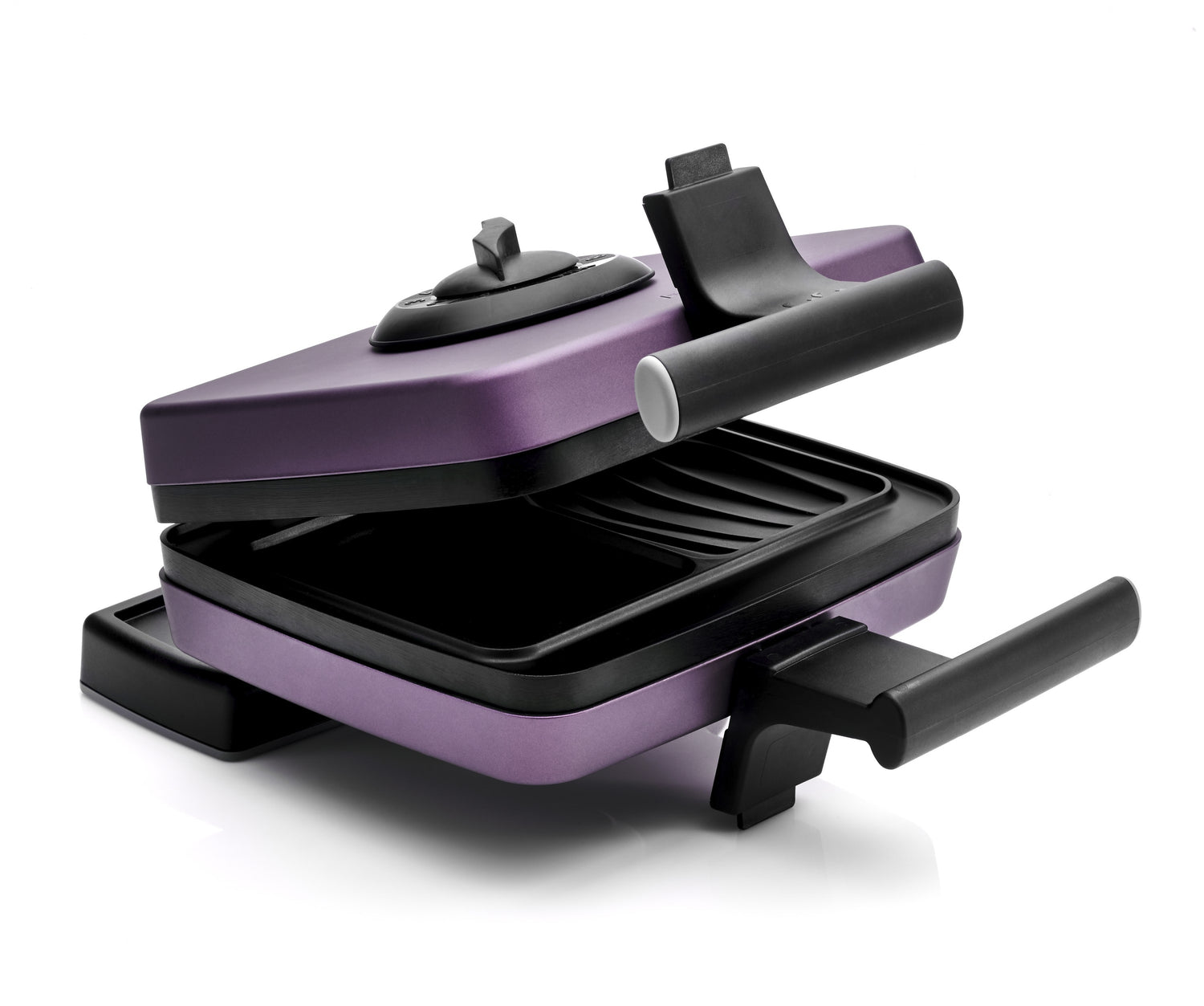 Gaufrier violet Plaques Gaufres traditionnelles et croque-monsieur