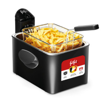 La Friteuse Expert : Metal / 35l / 3200 / De-rangement / Noir