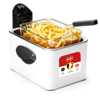 La Friteuse Expert : Metal / 45l / 3200 / De-rangement / Blanc